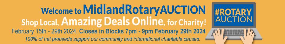 Shop Local, Amazing Deals Online, for Charity! 100% of net proceeds support our community and international charitable causes. #RotaryAuction