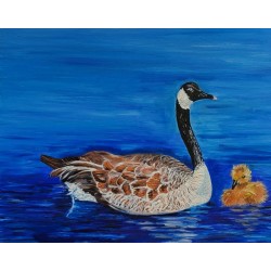 Enhanced Print Painting Mother Goose by Josephine Vaccaro-Chang