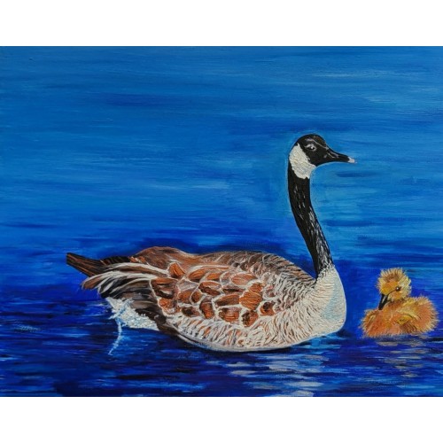 Enhanced Print Painting Mother Goose by Josephine Vaccaro-Chang
