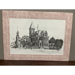 Historic Print of Midland Post Office Building courtesy of the Huronia Museum