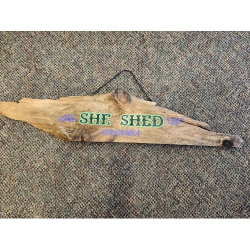 She Shed Wooden signage