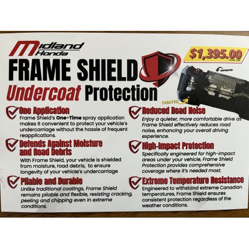 Frame Shield Undercoat Protection from Midland Honda