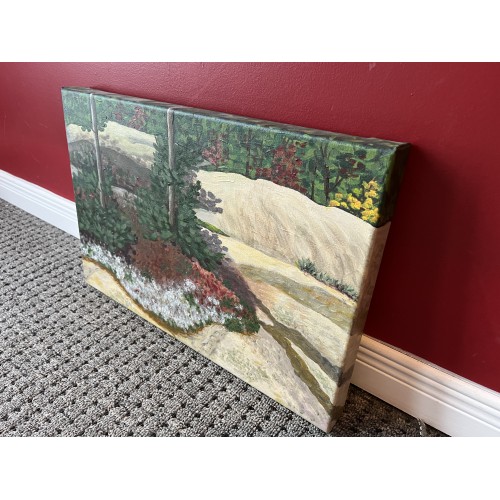 Original Painting Moss and Lichen Diptych by Frieda Ambroziak