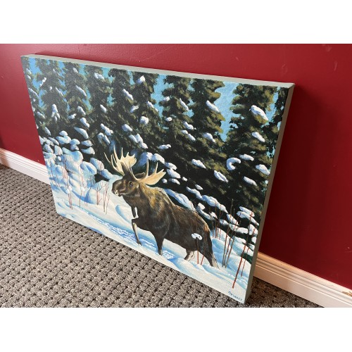 Original Art December Bull by Francis Forget
