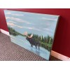 Original Art Moose Reflections by Francis Forget