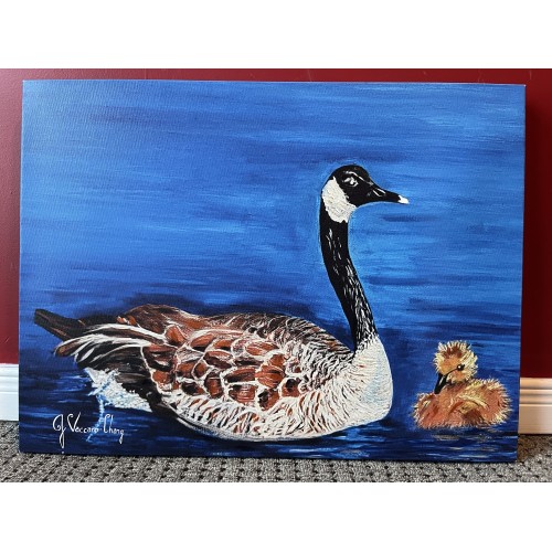 Enhanced Print Painting Mother Goose by Josephine Vaccaro-Chang